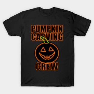 Pumpkin Carving Crew - Neon Glow T-Shirt